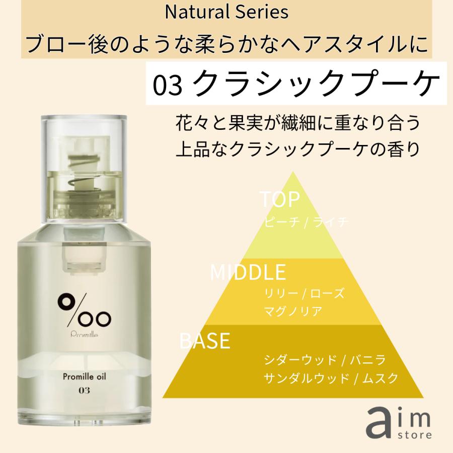 【選択式】プロミルオイル N 30ml ヘアオイル 浸透 保湿 天然由来 レイヤースタイル ウェーブスタイル ポンプ式 ヘアトリートメント アウトバス スタイリング剤 | Promille | 03