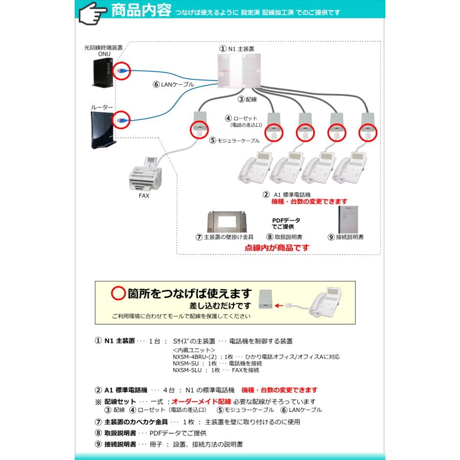 NTT ビジネスフォン N1 電話機4台 ☆ 設定済 オーダーメイド NTT ビジネスフォン N1 電話機4台 ☆ 設定済 オーダーメイド