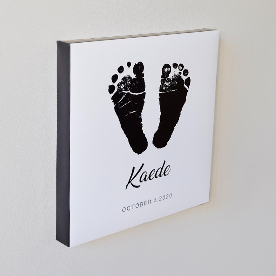 【アイフォト｜赤ちゃんスクエア足型パネルホワイト】敬老の日 父の日 母の日  出産祝い 出産記念 内祝い ギフト 記念 足形手形 名入れ 誕生日 |  | 01