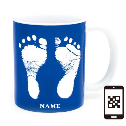 【ai mug｜生まれた時の記録が詰まったマグカップ】QRコードをかざして写真が見れる 手形 足形 名入れ オリジナルマグカップ  誕生日  赤ちゃん 敬老の日 母の日 |  | 06