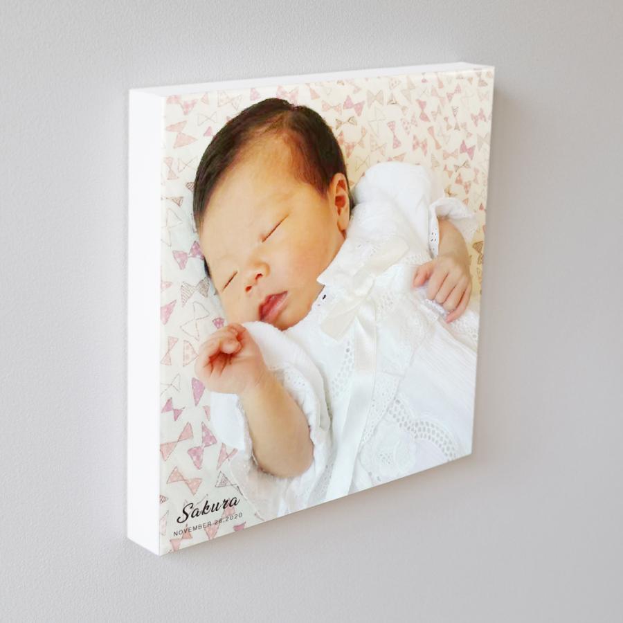 【アイフォト｜スクエア名前入りフォトパネル】赤ちゃん 敬老の日 父の日 母の日 出産祝い 出産記念 内祝い ギフト 記念 足形手形 名入れ 誕生日 |  | 02