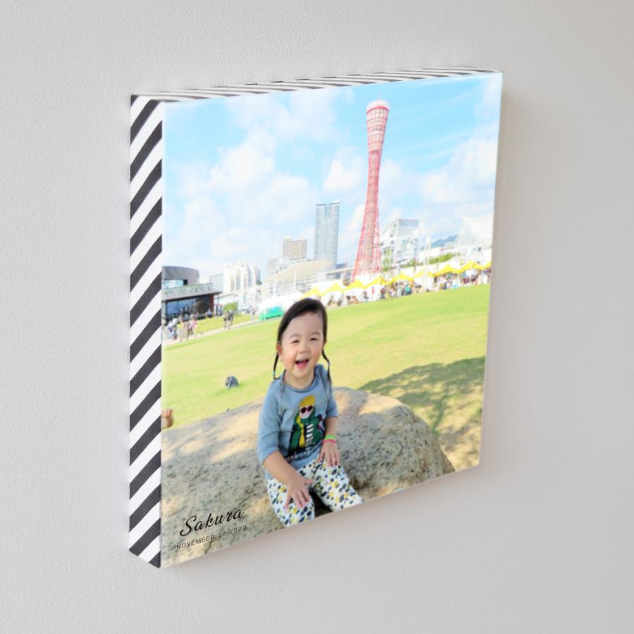 【アイフォト｜スクエア名前入りフォトパネル】赤ちゃん 敬老の日 父の日 母の日 出産祝い 出産記念 内祝い ギフト 記念 足形手形 名入れ 誕生日 |  | 03