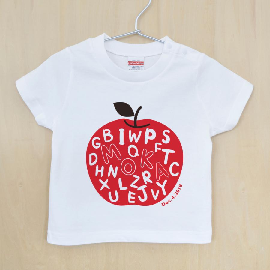【赤ちゃんTシャツ】フルーツ 半袖 80 90 100 出産祝い 出産記念 ギフト 記念 プレゼント ベビー服 キッズ 名入れ アルファベット おしゃれ 幼稚園 保育園 |  | 03