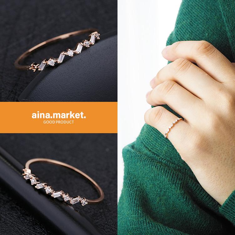 指輪 リング レディース ピンキーリング おしゃれ 18金仕上げ ピンクゴールド ダイヤモンドcz オリーブ 10号 12号 15号 安い Rib C003 Aina Market 通販 Yahoo ショッピング