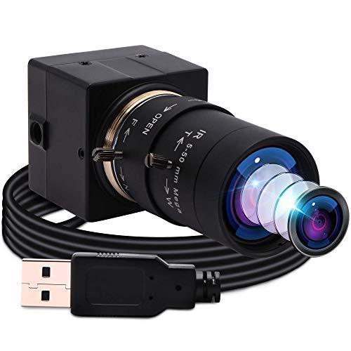 ELP 光学ズームWebカメラ 200万画素 低照度 ウェブカメラ 5-50mm可変焦点レンズ Web会議用UVCカメラPCサポートOTG Sony