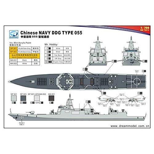 ドリームモデル 1/700 中国海軍 055型 ミサイル駆逐艦 プラモデル DM7012｜aina0921｜07
