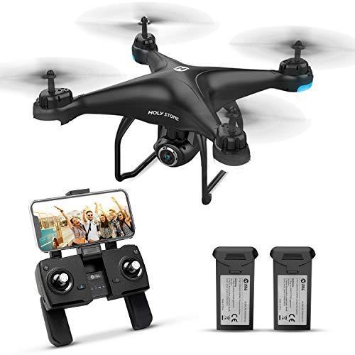 高い素材 Holy Stone ドローン Gps搭載 カメラ付き 200g以下 最大飛行時間32分 バッテリー2個付き 2k 広角hdカメラ フォローミーモード 全ての Feltfetish Com