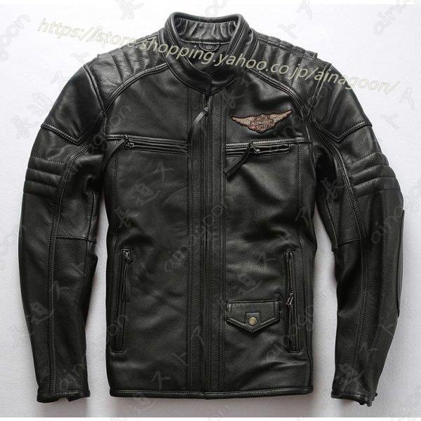 引き出物革ジャン レザージャケット 牛革 バイカージャケット 男性