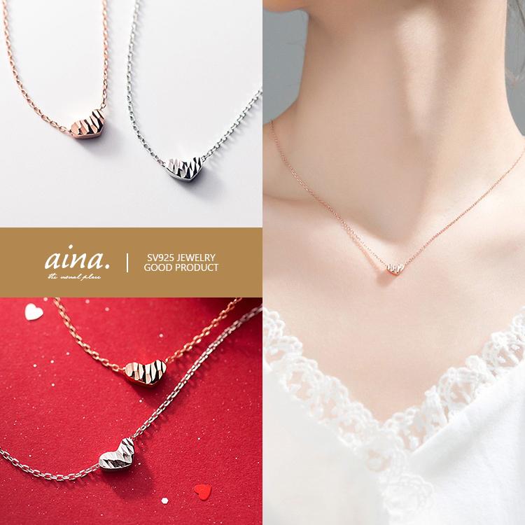 ネックレス ペンダント レディース プラチナ仕上げ 18金仕上げ ピンクゴールド シルバー925 シルバーネックレス Sv925 クルミネ ハート 代 30代 40代 Nes S38 Aina 通販 Yahoo ショッピング