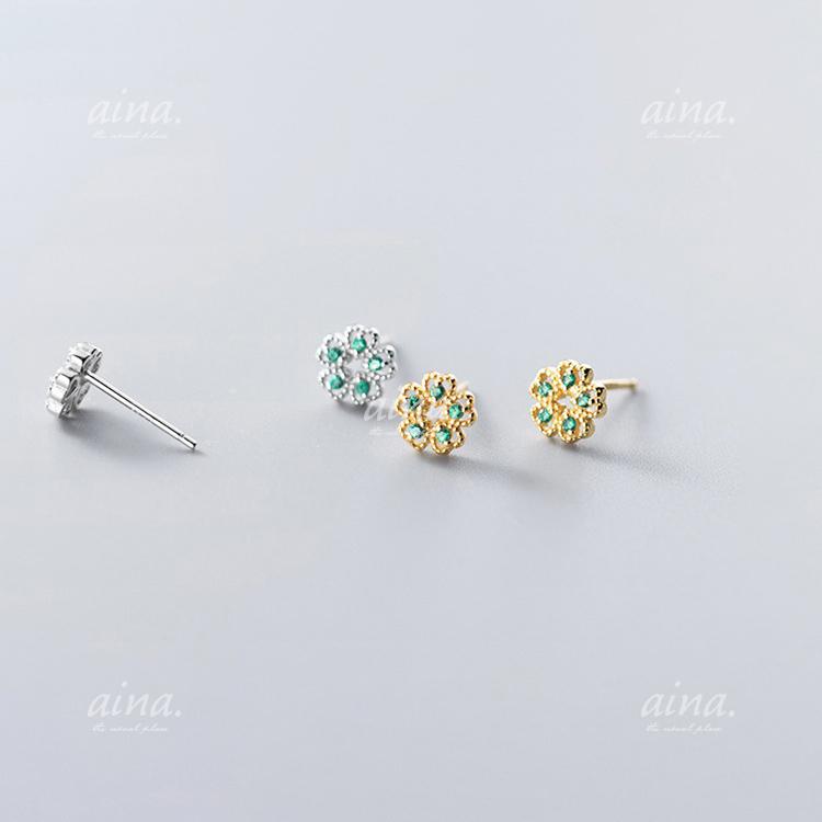 ピアス レディース 金属アレルギー対応 ニッケルフリー SV925 プラチナ仕上げ 18金仕上げ K18GP フラワーレース 花 小さい 小さめ 両耳用 20代 30代 40代 | ブランド登録なし | 03