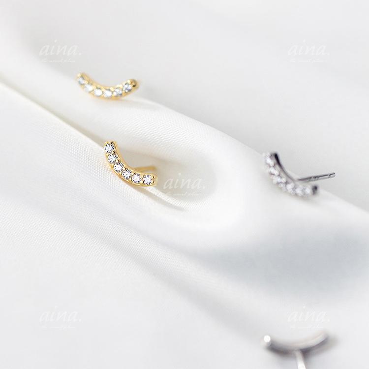 ピアス レディース 金属アレルギー対応 ニッケルフリー SV925 プラチナ仕上げ 18金仕上げ K18GP クレール 小さい 小さめ 両耳用 20代 30代 40代 | ブランド登録なし | 01