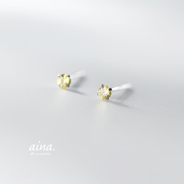 ピアス レディース 金属アレルギー対応 ニッケルフリー SV925 プラチナ仕上げ 18金仕上げ 1粒 一粒 10カラー 小さい 小さめ 両耳用 20代 30代 40代 送料無料 | ブランド登録なし | 18