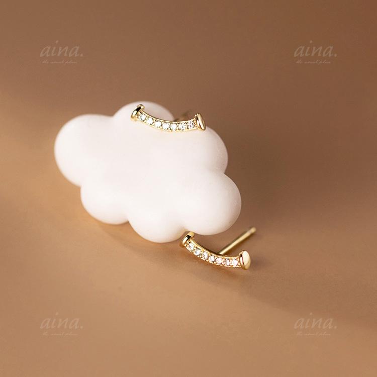 ピアス レディース 金属アレルギー対応 ニッケルフリー SV925 プラチナ仕上げ 18金仕上げ K18GP スマイル 小さい 小さめ 両耳用 20代 30代 40代 | ブランド登録なし | 02