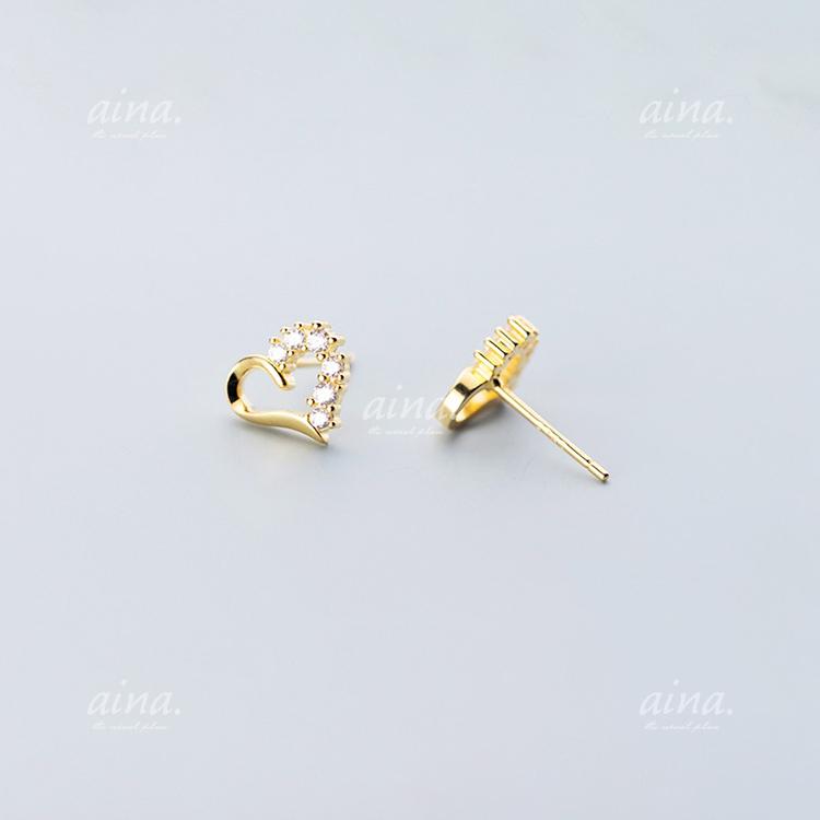 ピアス レディース 金属アレルギー対応 ニッケルフリー SV925 プラチナ仕上げ 18金仕上げ ハート オープンハート 小さい 小さめ 両耳用 | ブランド登録なし | 04