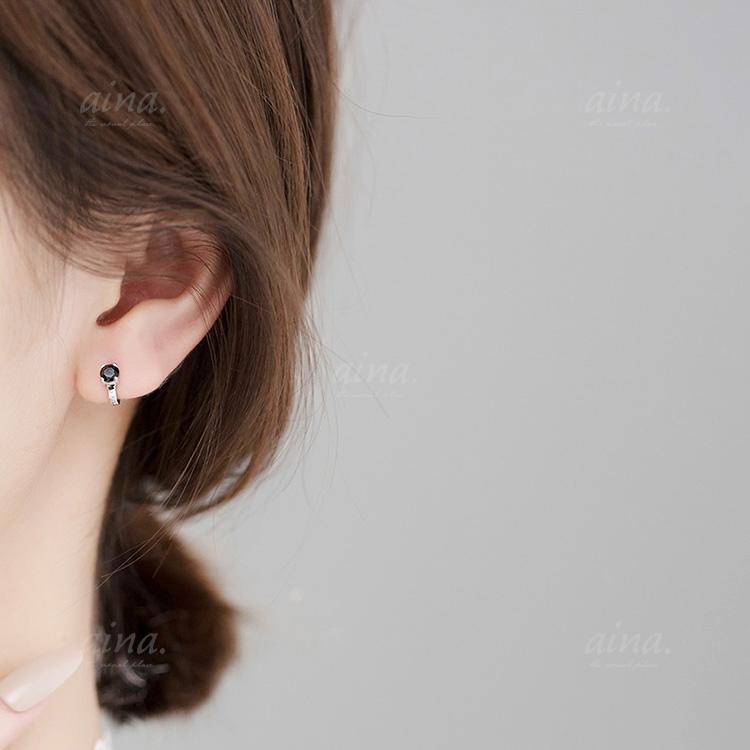 フープピアス ピアス 未使用 レディース プラチナ仕上げ シルバー925 シルバーピアス Sv925 40代 予約商品 一粒 ブラックダイヤモンドカラー 小さい 1粒 小さめ