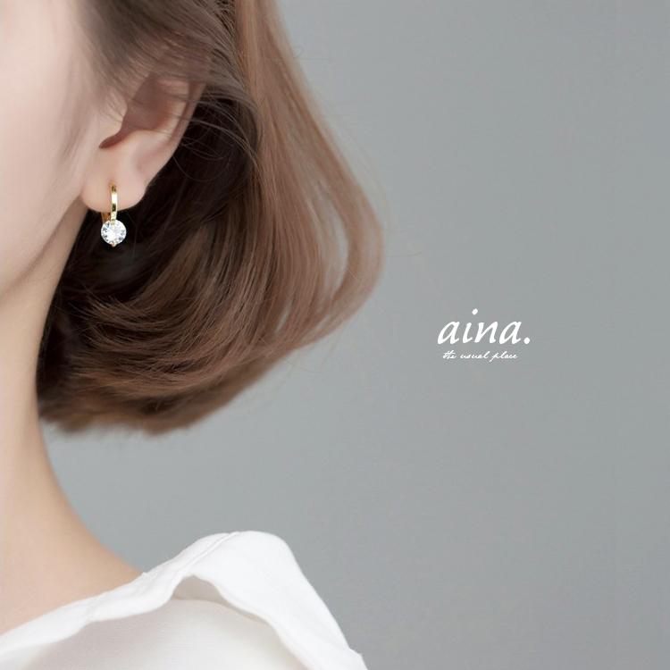 フープピアス ピアス レディース プラチナ仕上げ 18金仕上げ シルバー925 シルバーピアス Sv925 ダイヤモンドcz マルス 1粒 一粒 代 30代 40代 Pis Cf74 Aina 通販 Yahoo ショッピング