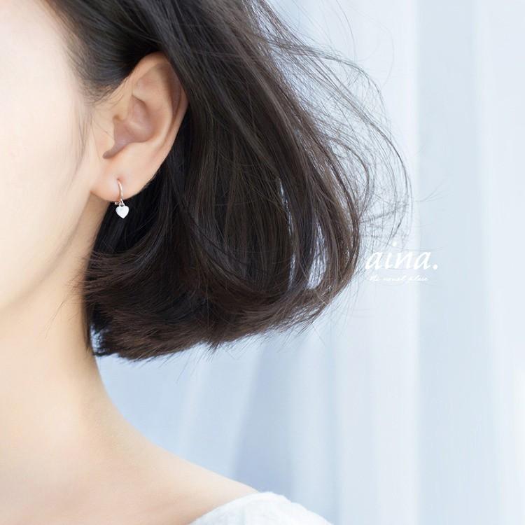 フープピアス ピアス レディース プラチナ仕上げ 18金仕上げ シルバー925 シルバーピアス Sv925 ハート 小さい 小さめ 両耳用 代 30代 40代 Pis Sf10 Aina 通販 Yahoo ショッピング