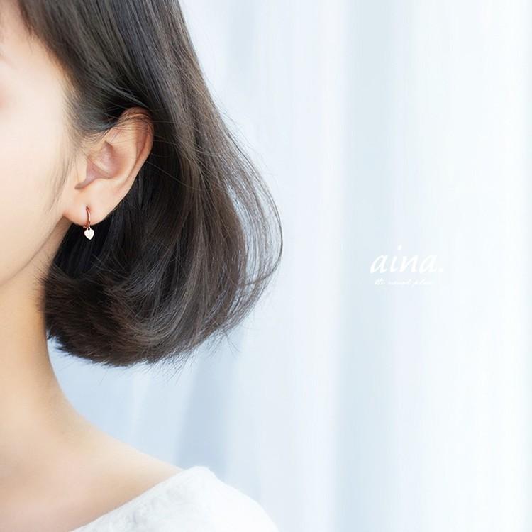 フープピアス ピアス レディース プラチナ仕上げ 18金仕上げ シルバー925 シルバーピアス Sv925 ハート 小さい 小さめ 両耳用 代 30代 40代 Pis Sf10 Aina 通販 Yahoo ショッピング