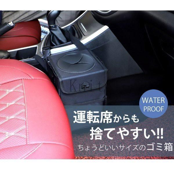 車用ゴミ箱フタ付き折りたたみ式防水6Lおしゃれダストボックス収納ケースシートバックポケットカー用品便利多機能汚れ防止｜ainastore23｜02