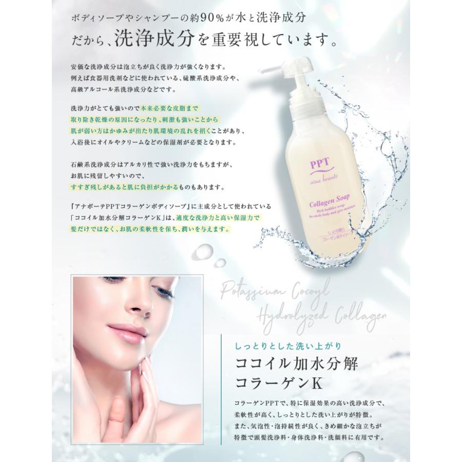 送料無料 アイナボーテ PPTコラーゲンボディソープ 400ml | aina beaute | 03