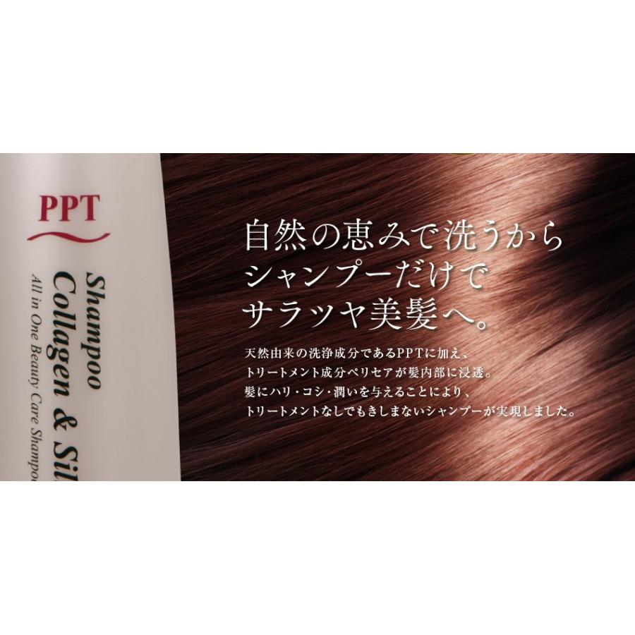 送料無料 3本セット トリートメント不要 アイナボーテPPTコラーゲン＆シルクシャンプー400ml キャピキシル配合スカルプシャンプーノンシリコン | aina beaute | 13