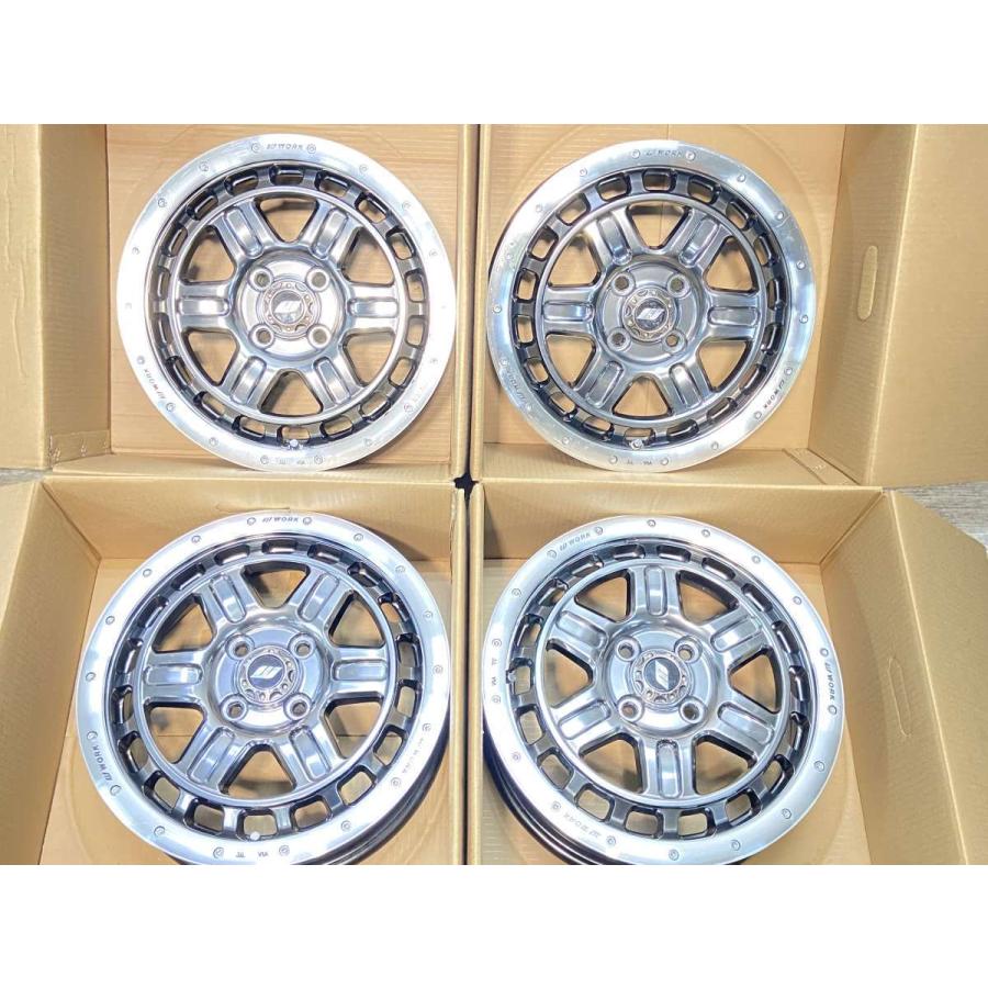 中古ホイール 4本 WORK CRAG CG-TG2 15x5.0 45 100-4穴 中古アルミ