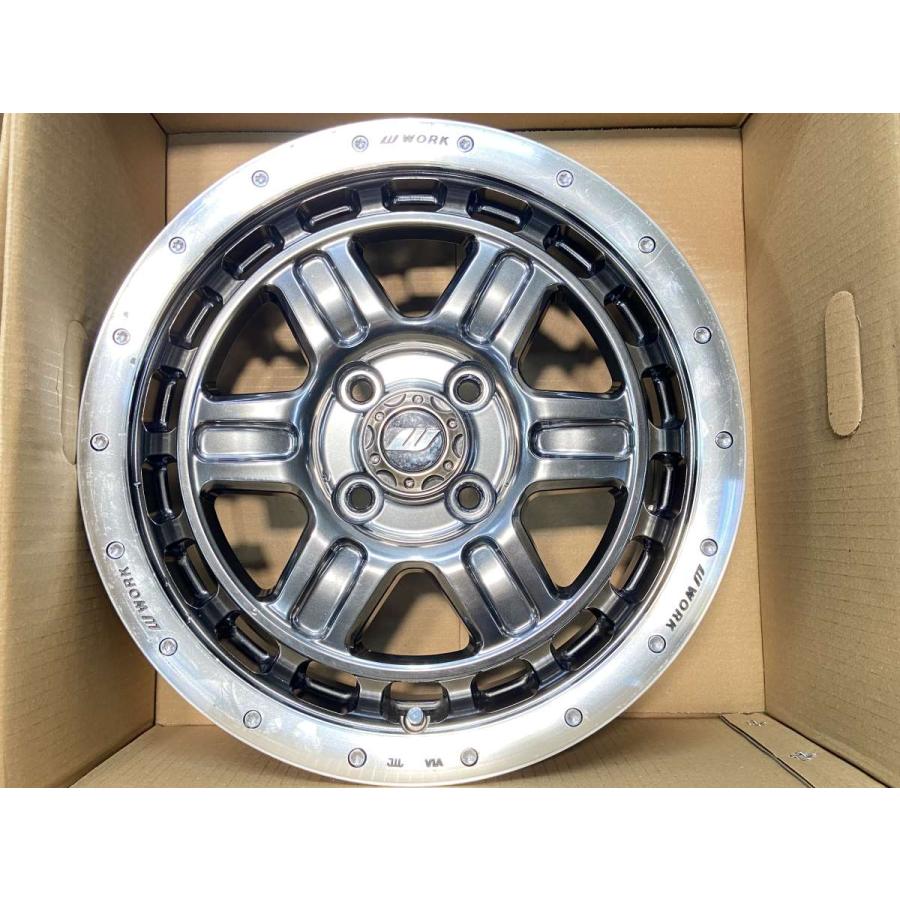 中古ホイール 4本 WORK CRAG CG-TG2 15x5.0 45 100-4穴 中古アルミ 