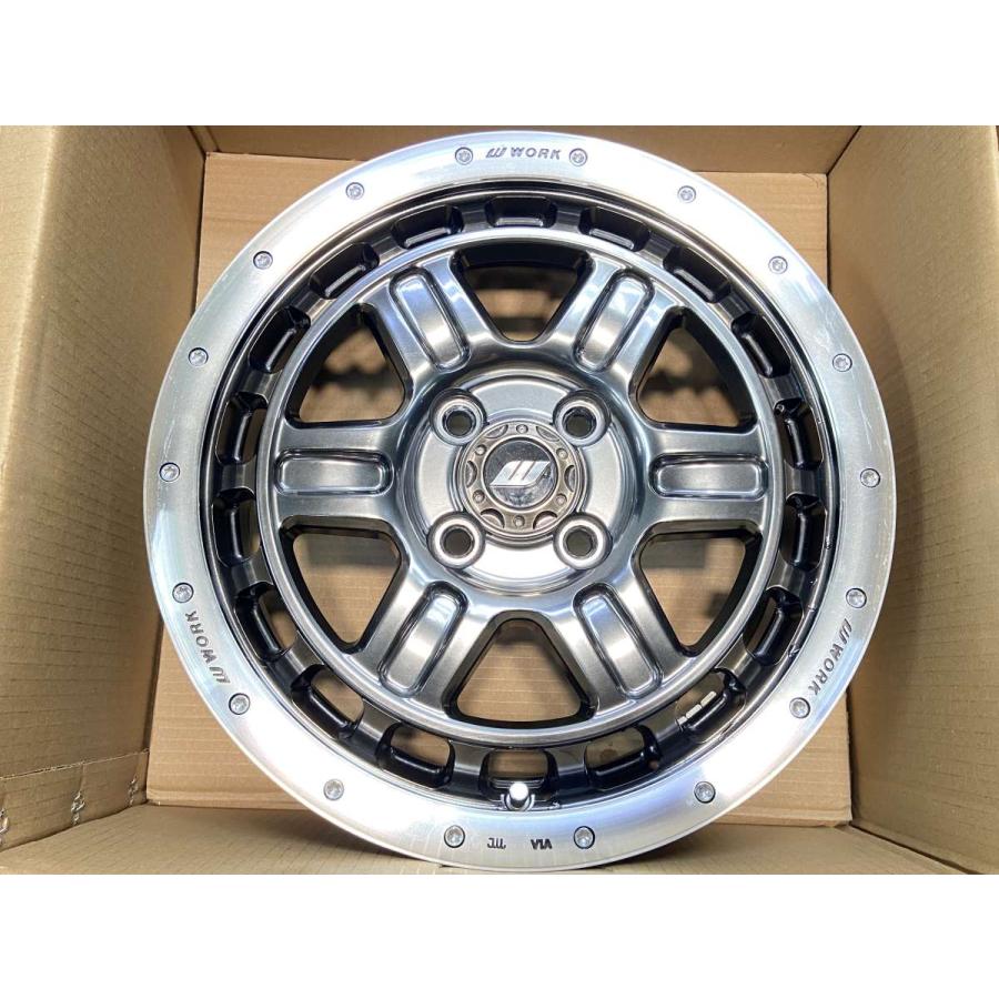 ★WORK CRAG カントリーRACING GEAR アルミホイール 17×8J 中古4本★ 中古ホイール 4本 WORK CRAG CG-TG2 15x5.0 45 100-4穴 中古アルミ
