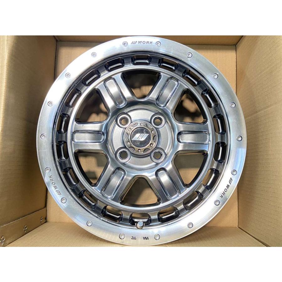 中古ホイール 4本 WORK CRAG CG-TG2 15x5.0 45 100-4穴 中古アルミ 
