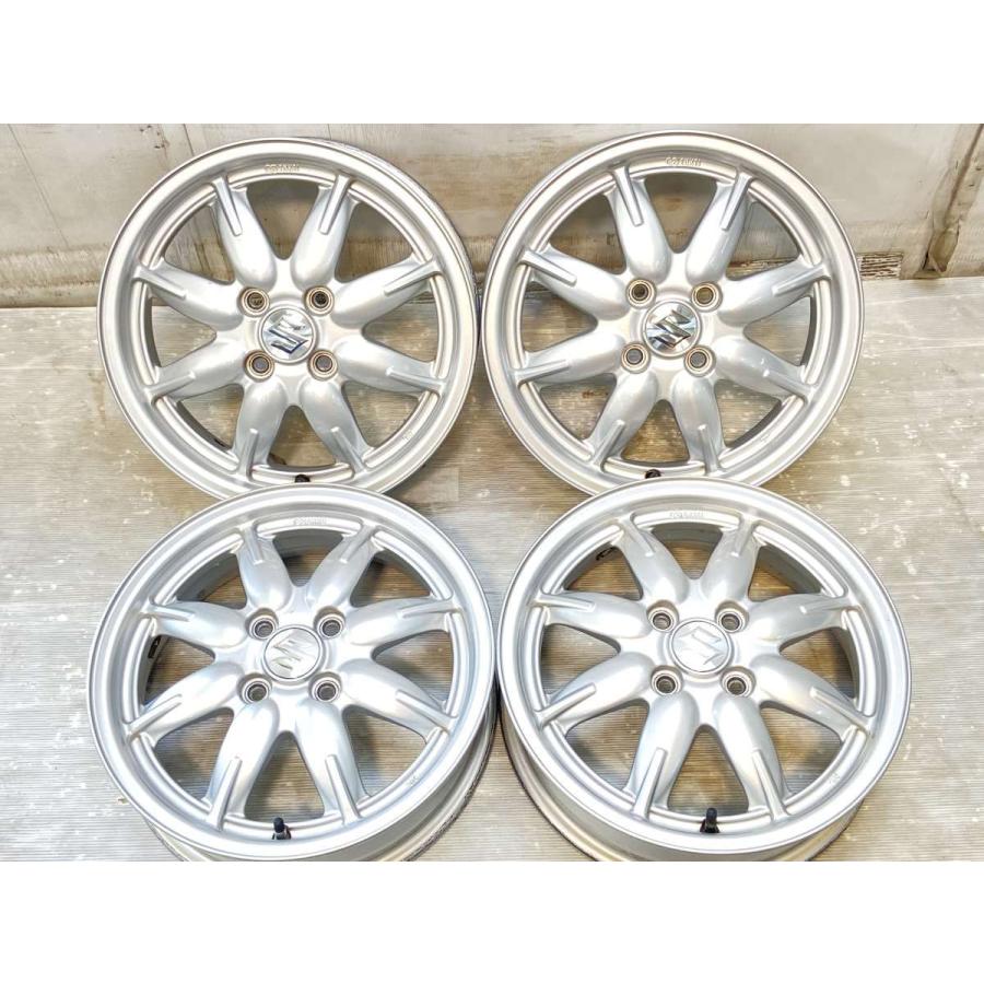 中古ホイール 4本 スズキ純正 15x4.5 45 100-4穴 中古アルミホイール