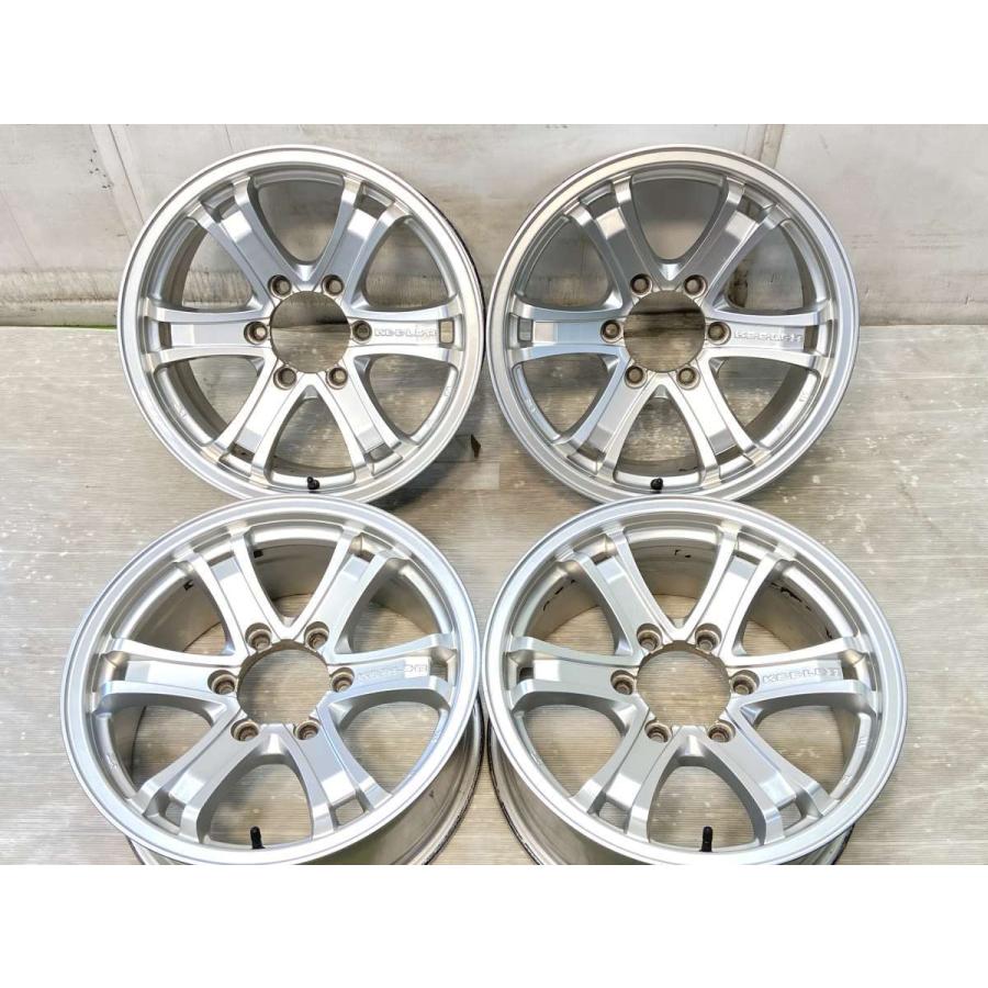 中古ホイール 4本 WEDS キーラー 17x7.5 25 139.7-6穴 中古アルミ