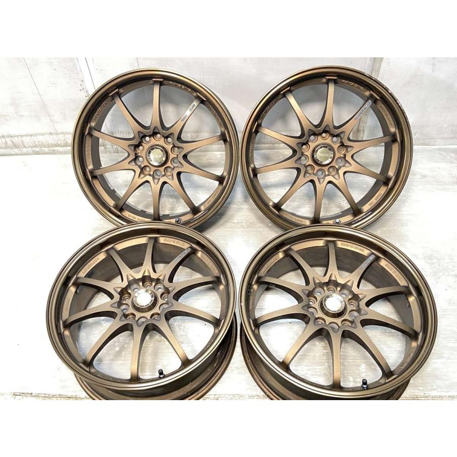 中古ホイール 4本 RAYS ボルクレーシングCE28N 18x7.5 43 114.3-5穴