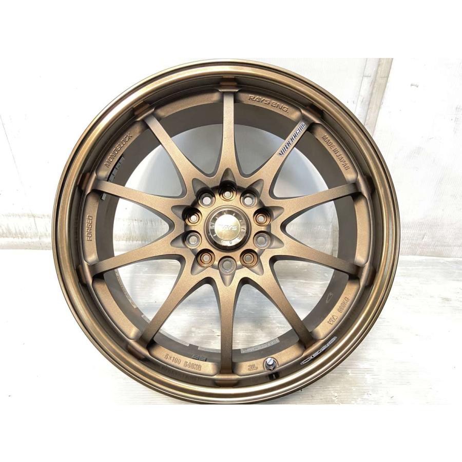 中古ホイール 4本 RAYS ボルクレーシングCE28N 18x7.5 43 114.3-5穴