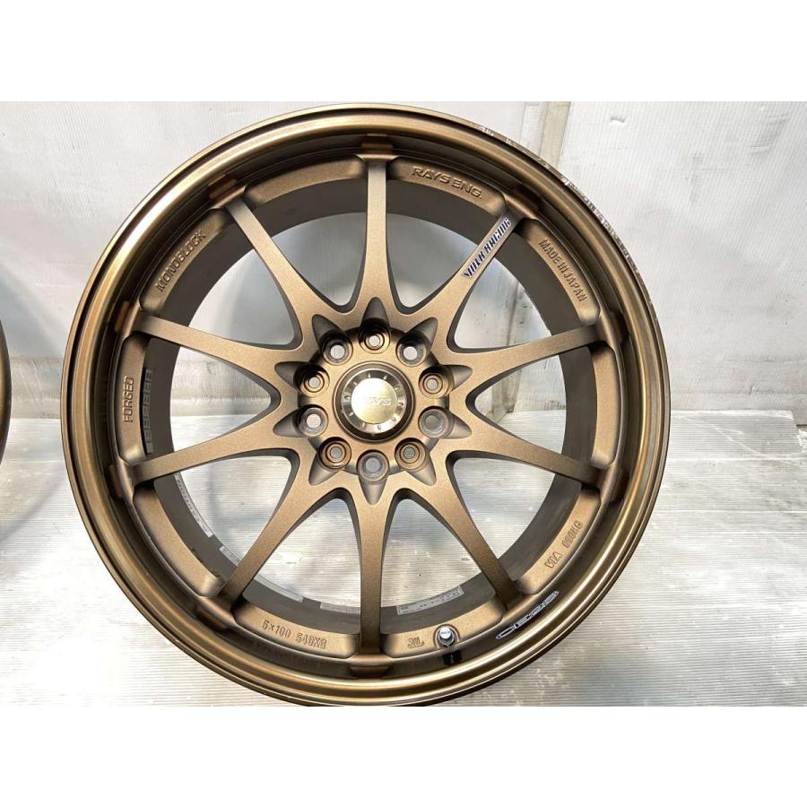 中古ホイール 4本 RAYS ボルクレーシングCE28N 18x7.5 43 114.3-5穴