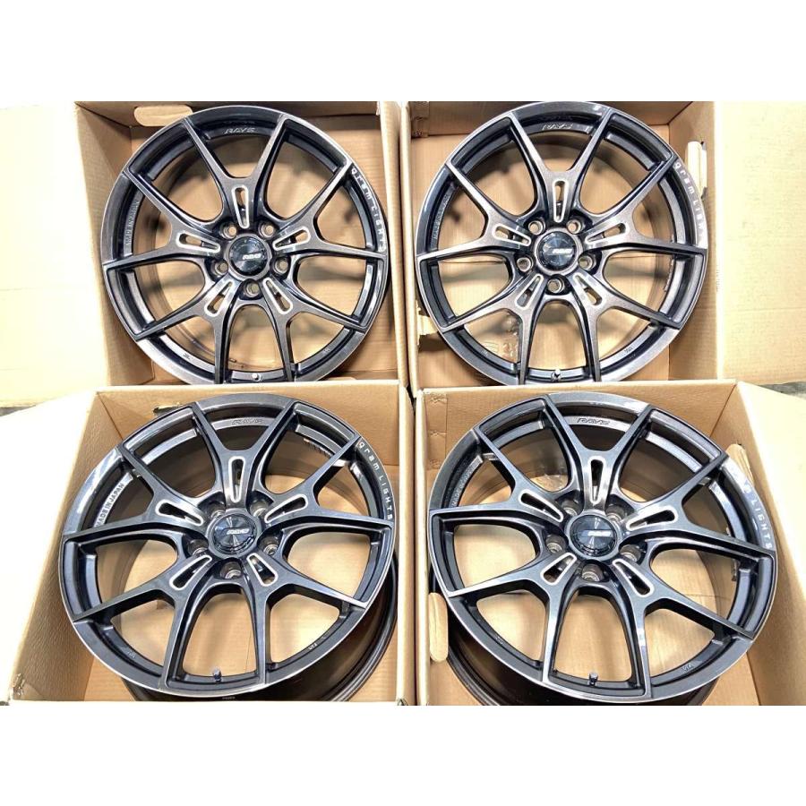 中古ホイール 4本 RAYS GRAM LIGHTS 57FXZ 18x8.5 45 114.3-5穴 中古