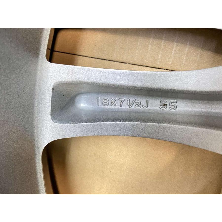 中古ホイール 4本 スバル純正 18x7.5 55 114.3-5穴 中古アルミホイール