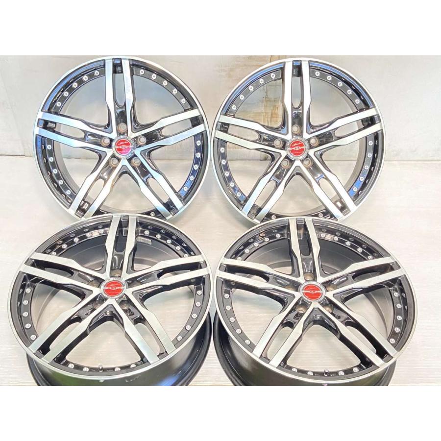 中古ホイール 4本 シャレン 19x7.5 55 114.3-5穴 中古アルミホイール
