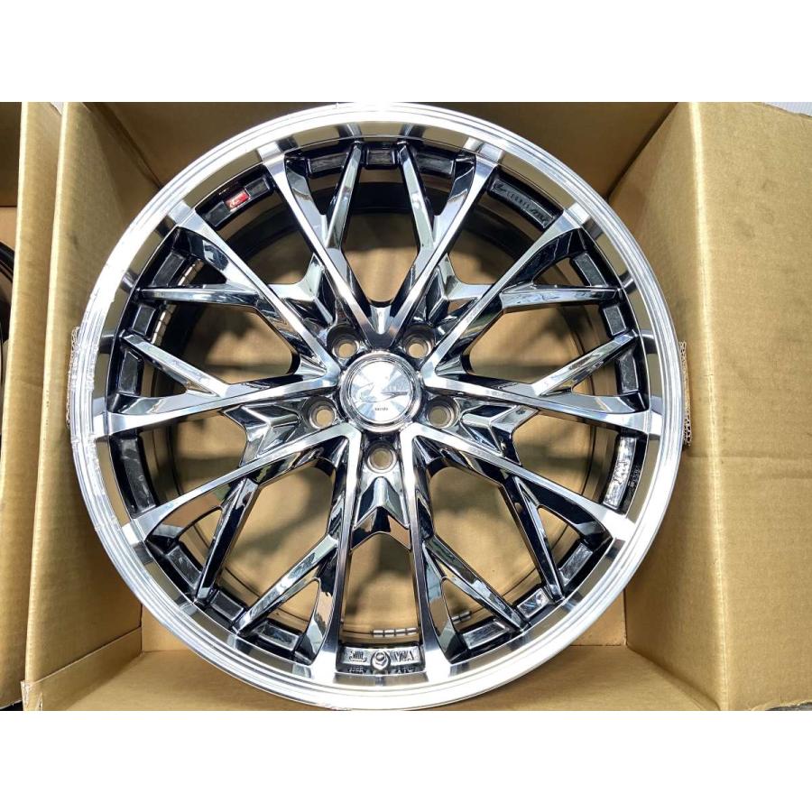 中古ホイール 4本 WEDS レオニスMV 19x7.5 40 114.3-5穴 中古アルミ