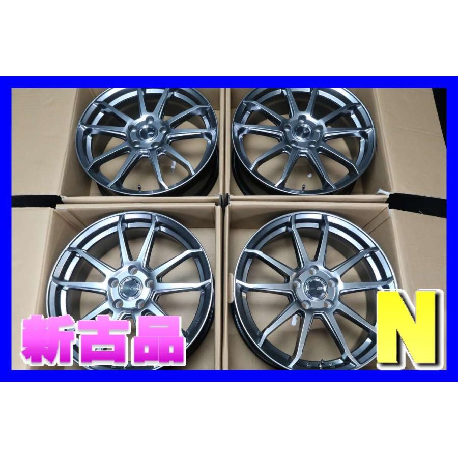 中古ホイール 4本 ブロッケンES01 18x7.0 53 114.3-5穴 中古