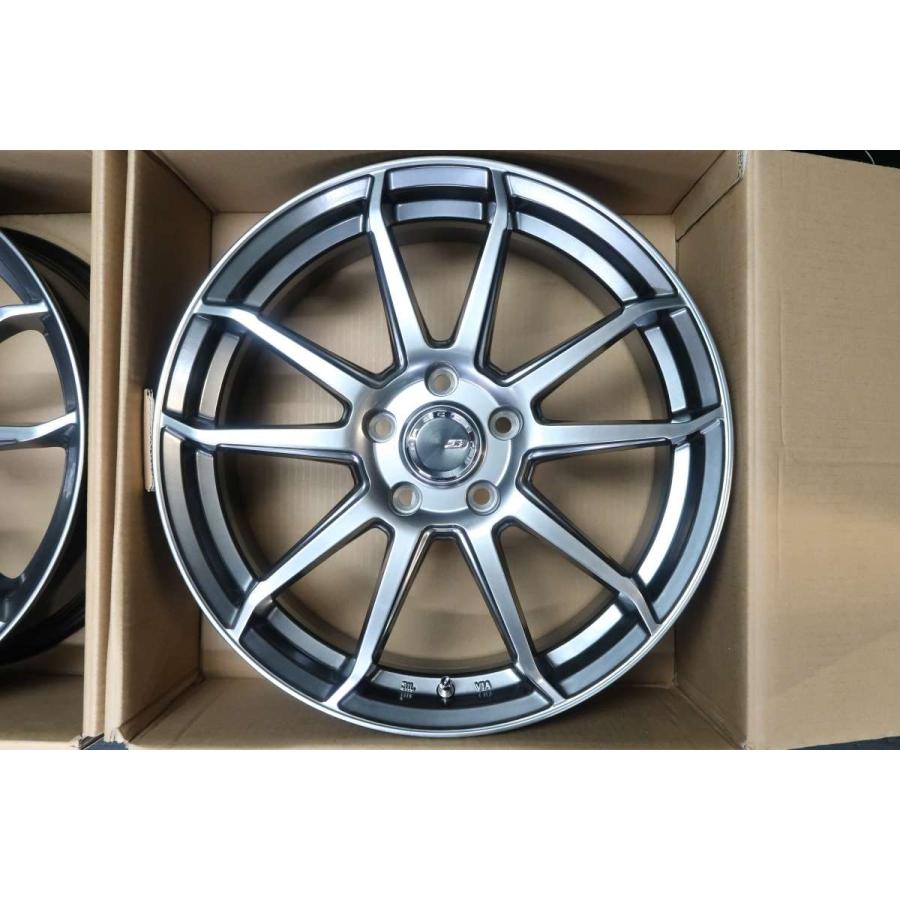 中古ホイール 4本 ブロッケンES01 18x7.0 53 114.3-5穴 中古