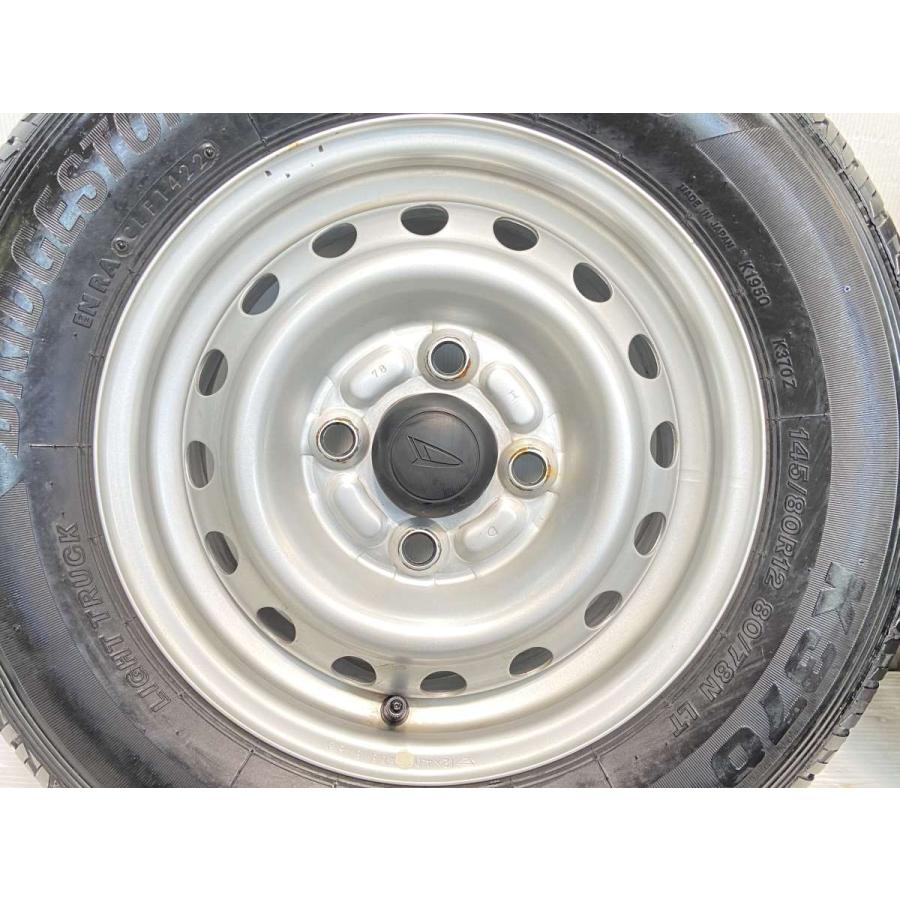 中古タイヤ サマータイヤ ホイールセット 4本セット 145/80R12 80/78 