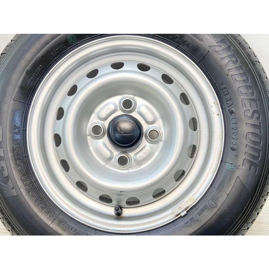 中古タイヤ サマータイヤ ホイールセット 4本セット 145/80R12 80/78LT 