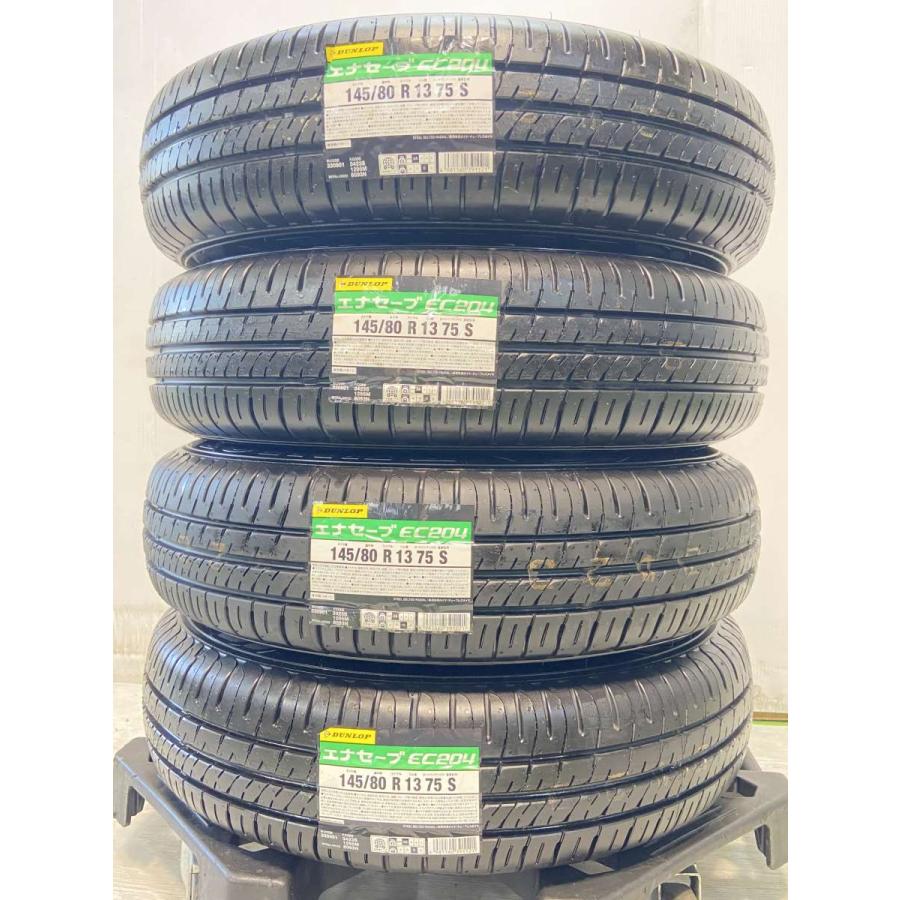 DUNLOP 中古タイヤ サマータイヤ ホイールセット 4本セット 145 DUNLOP 中古タイヤ サマータイヤ ホイールセット 4本セット 145
