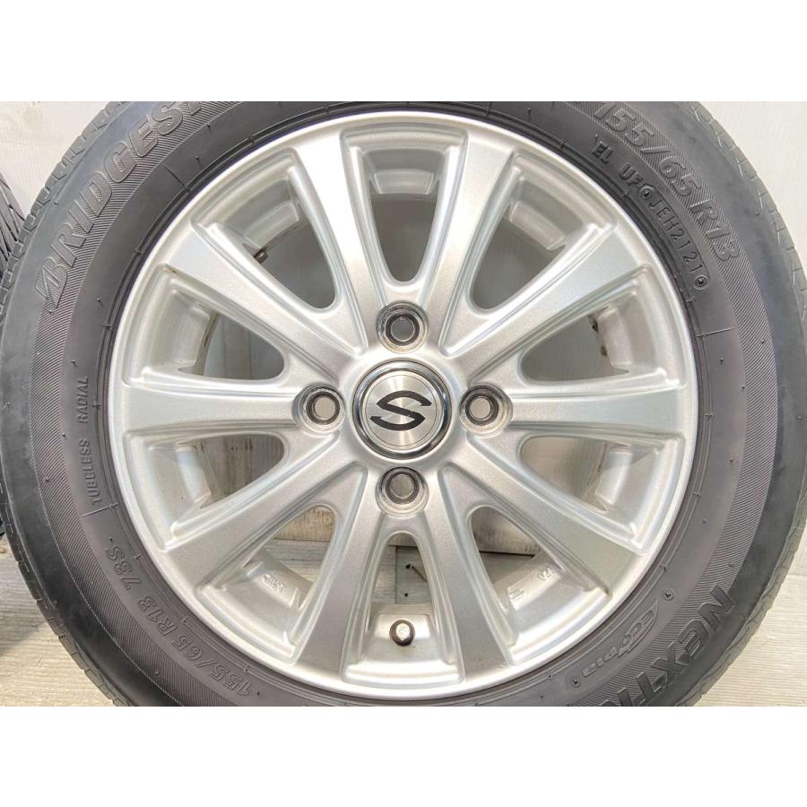 中古サマータイヤ&ホイール4本セット 155/65R13