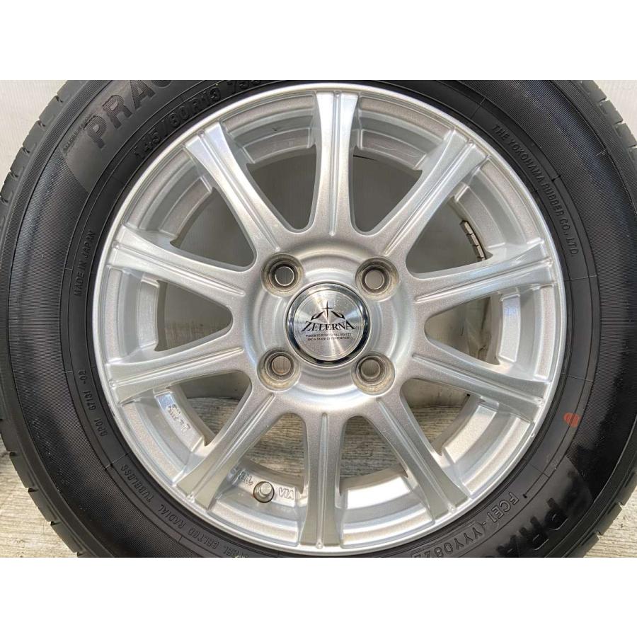 中古タイヤ サマータイヤ ホイールセット 4本セット 145/80R13 ZELERNA