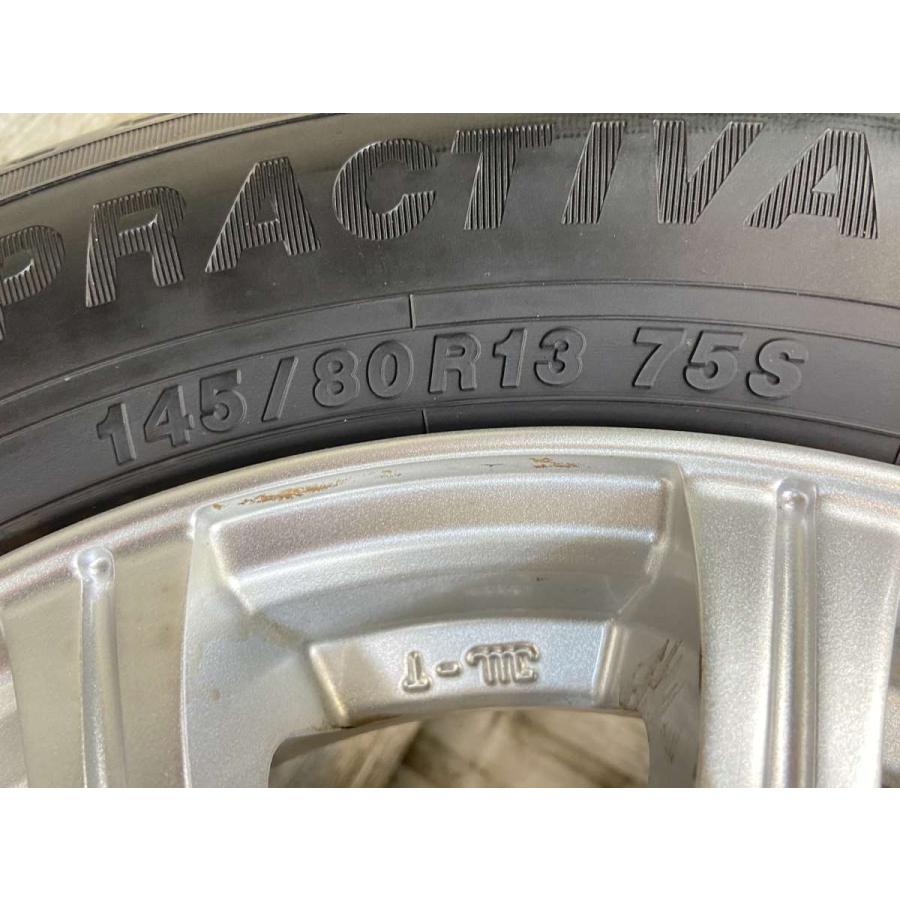 中古タイヤ　145/80R13  2023年製造　4本セット ブリザック VRX 145/80R13×4.5J 75Q スタッドレスタイヤ＆アルミ