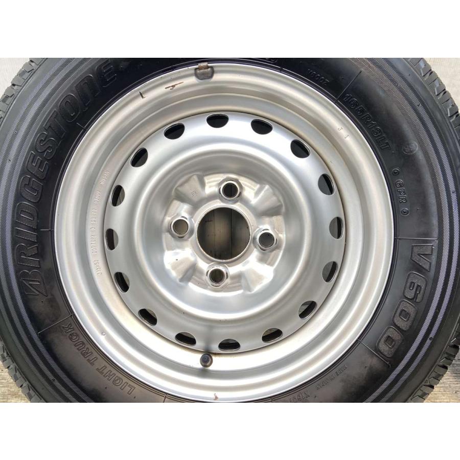 165R13  6PR  BS サマータイヤ　日産純正13インチ 13×5J　4H 100  ホイールセット BRIDGESTONE（ブリヂストン） 中古タイヤ サマータイヤ ホイールセット