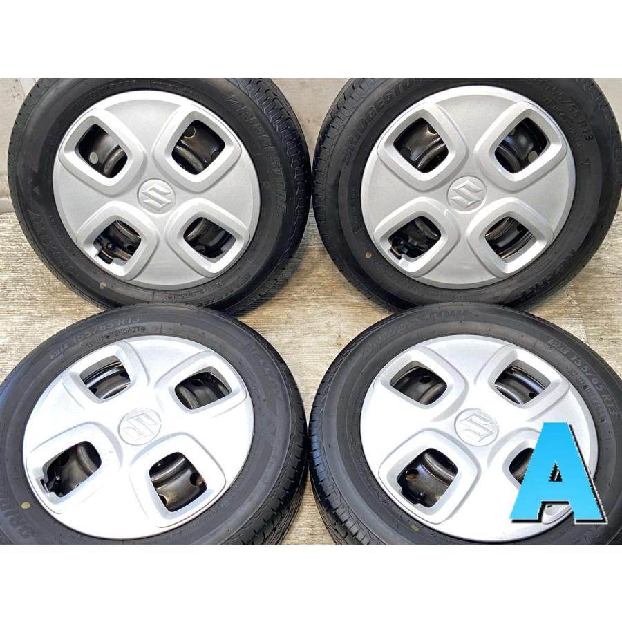 中古タイヤ】Bridgestone 155/65R13 73Q 4本【ホイール付】