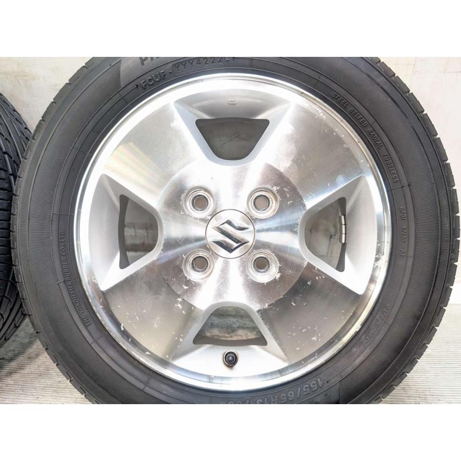 PRACTIVA 155/65R13 ノーマルタイヤ、鉄ホイール付き4本！！ 中古タイヤ サマータイヤ ホイールセット 4本セット 155/65R13 スズキ