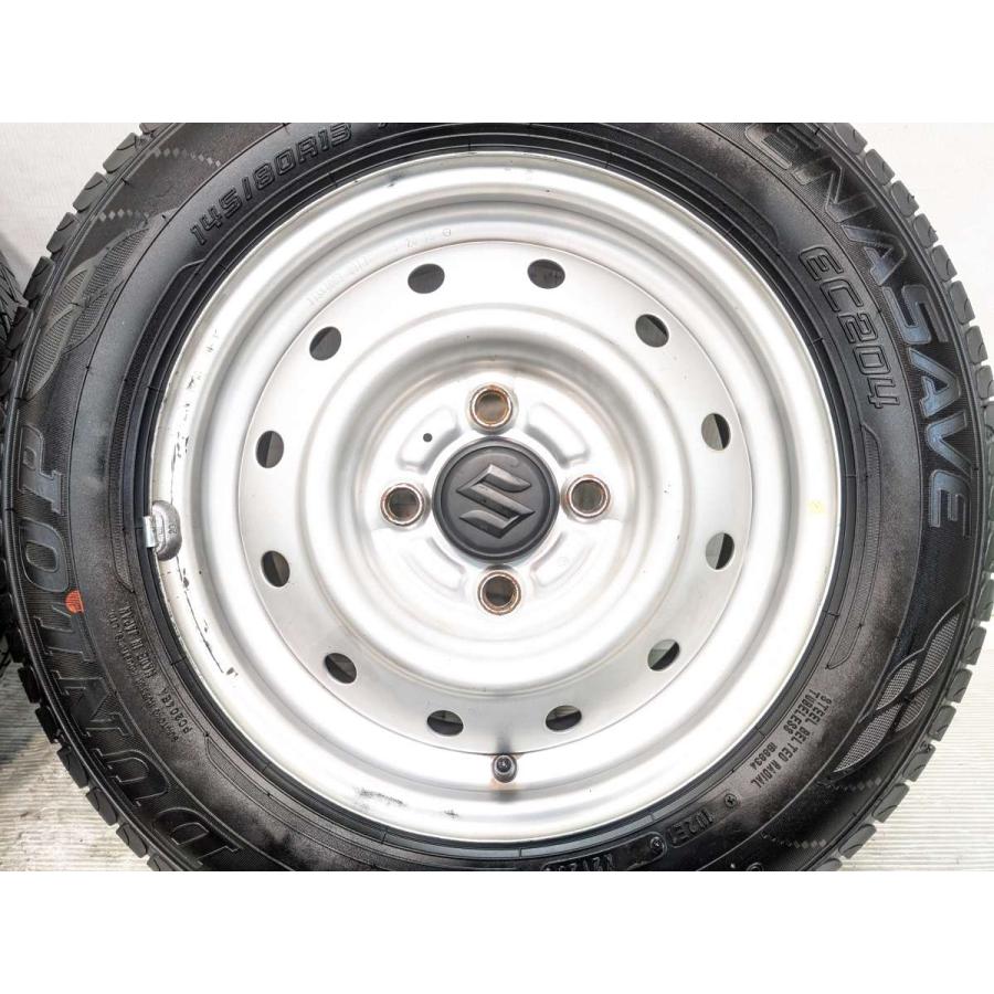 145/80R13バリ山！4本信頼のダンロップ！ほぼ新古？24年製！送料￥300 DUNLOP（ダンロップ） 中古タイヤ サマータイヤ ホイールセット 4本